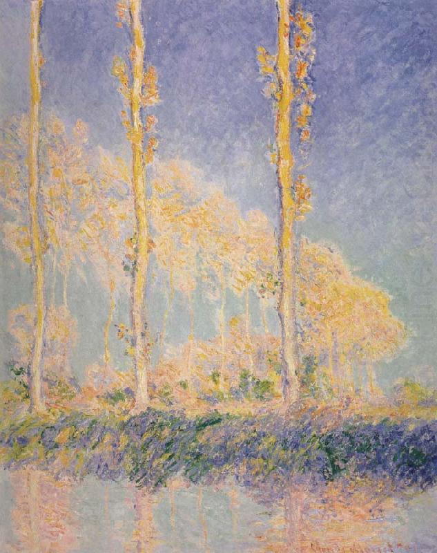 Three Poplars,Autumn Effect, Claude Monet